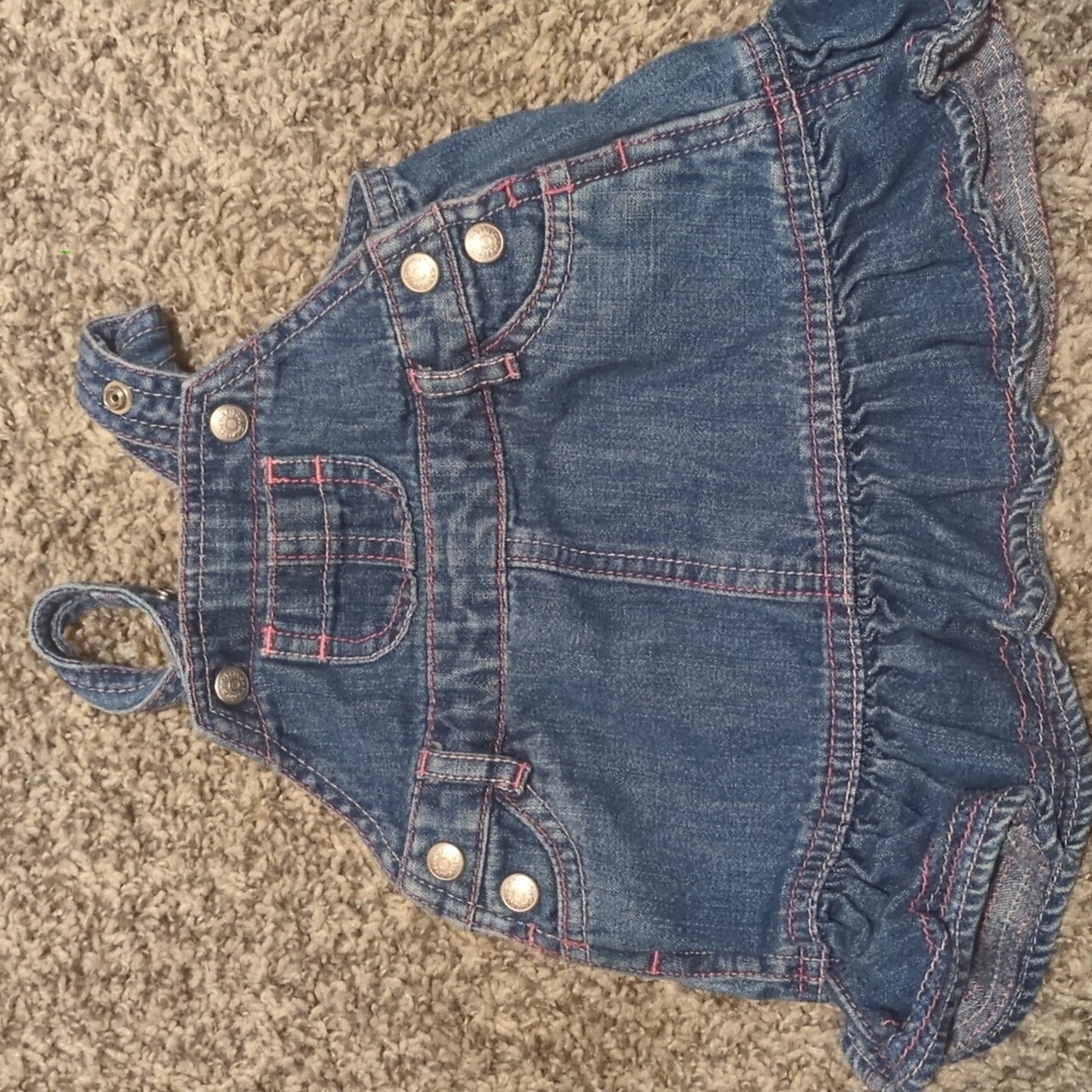 Denim overall dress size newborn -3 months